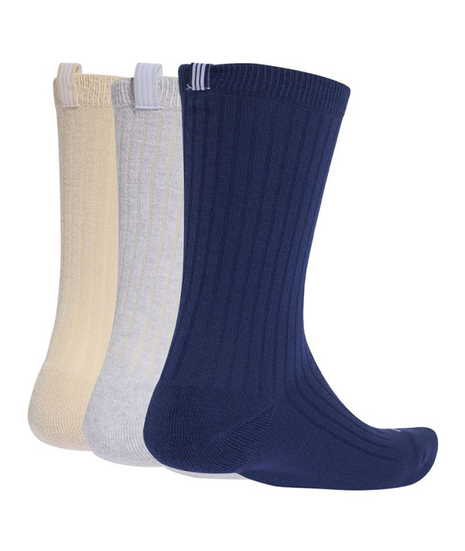 Meias adidas Lbl Elev Crw 3P Licr/Brgrcl/Azul...