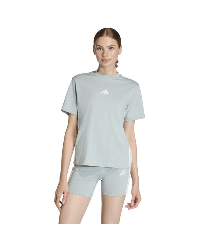 T-shirt adidas 3 Bandes Sj Femme Sama/Blanc