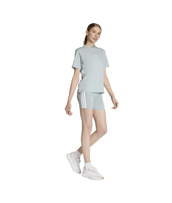 T-shirt adidas 3 Bandes Sj Femme Sama/Blanc