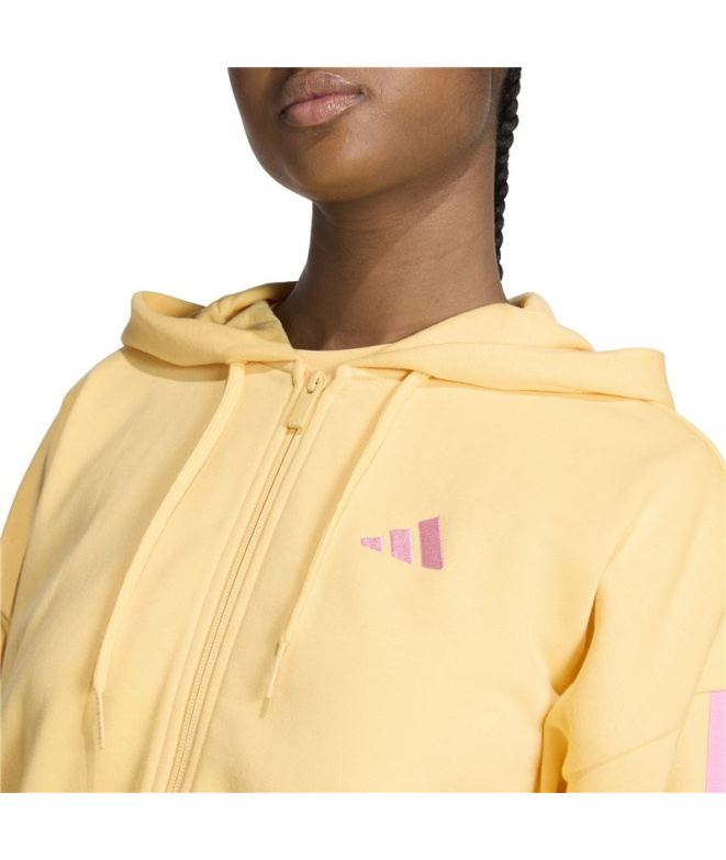 Casaco adidas 3 Bandas Ft Fz Hd Mulher Mase/Stfltr