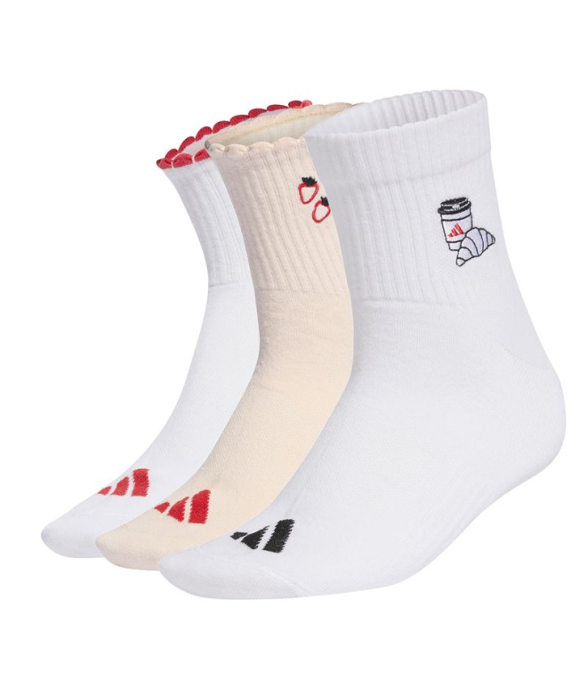 Meias adidas Meia Gráfica 3P Cuamar/Branco/Granada