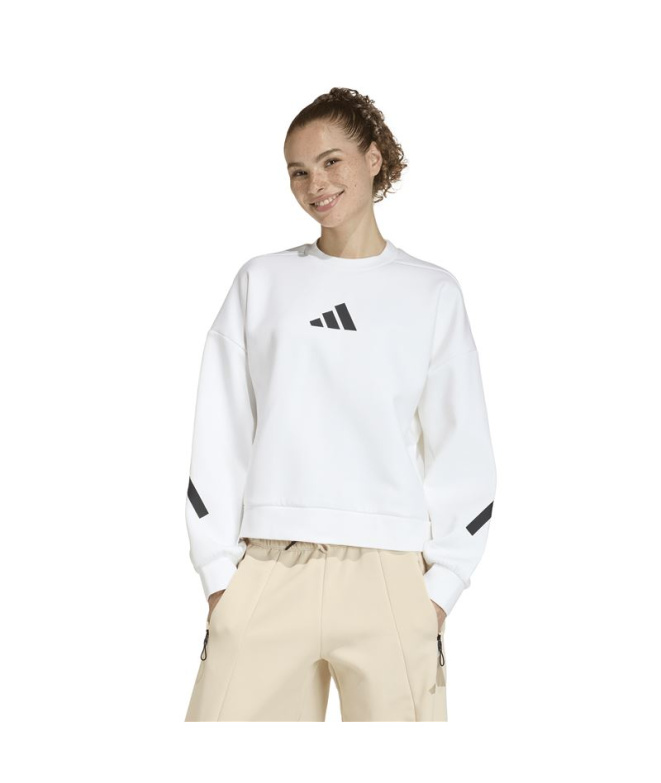 Moletom adidas Z.N.E. Swt Mulher Branco