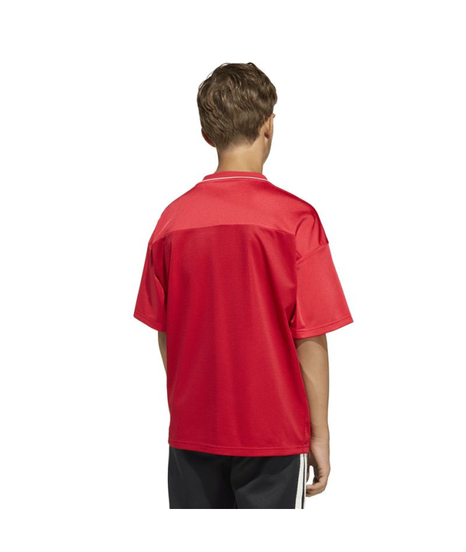 Camiseta adidas Std Bb Sht Infantil Granate/Branco