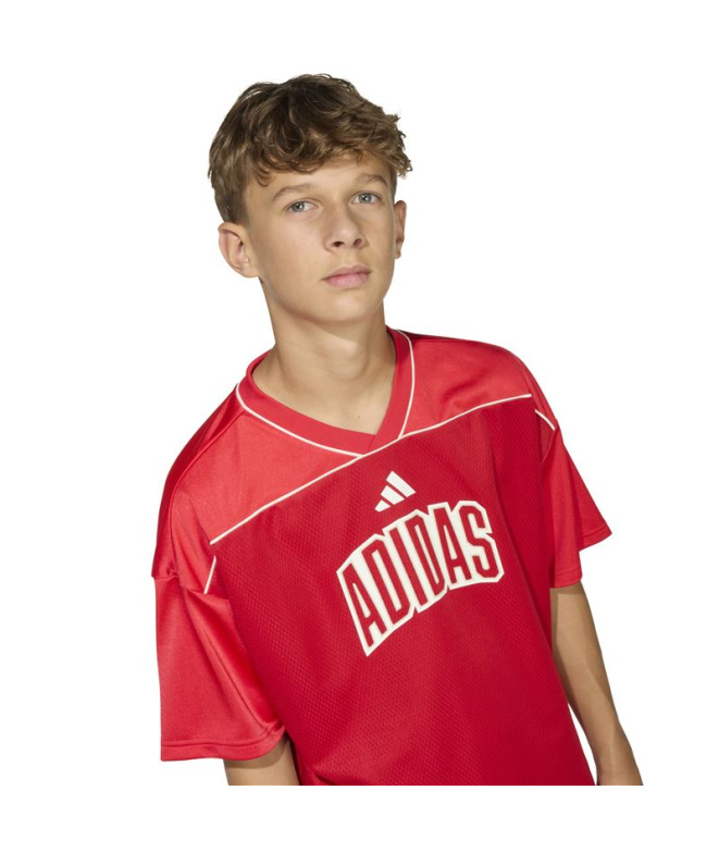 T-shirt adidas Std Bb Sht Enfant Grenat/Blanc