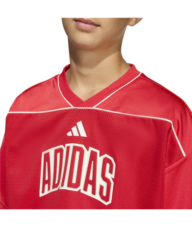 T-shirt adidas Std Bb Sht Enfant Grenat/Blanc