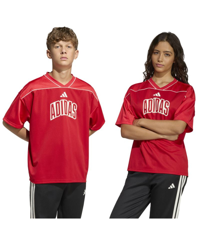 T-shirt adidas Std Bb Sht Enfant Grenat/Blanc