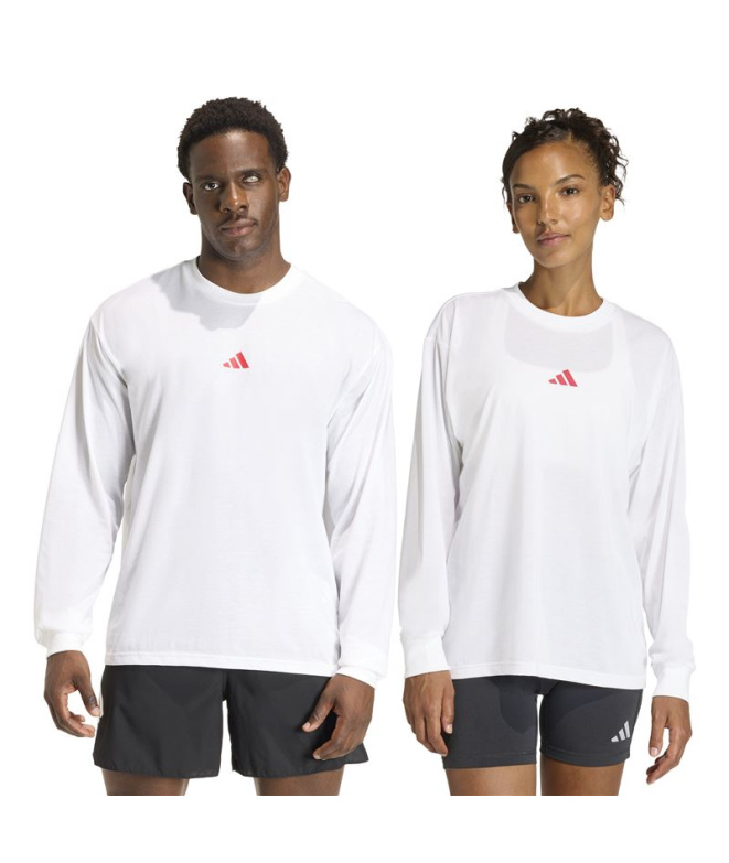Sweat de Running adidas Runhard G Ls Blanc