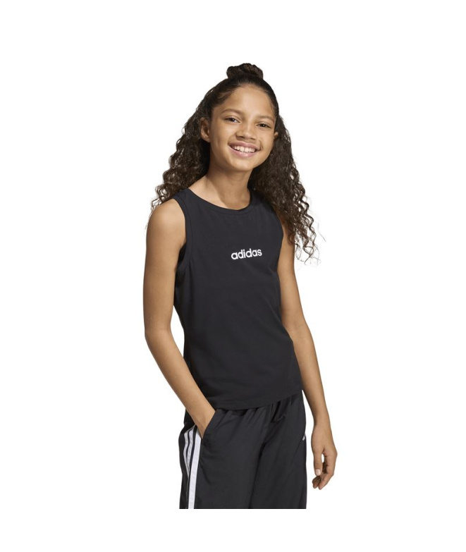 Camiseta Alças adidas G Linear Sj Tk Menina Preto