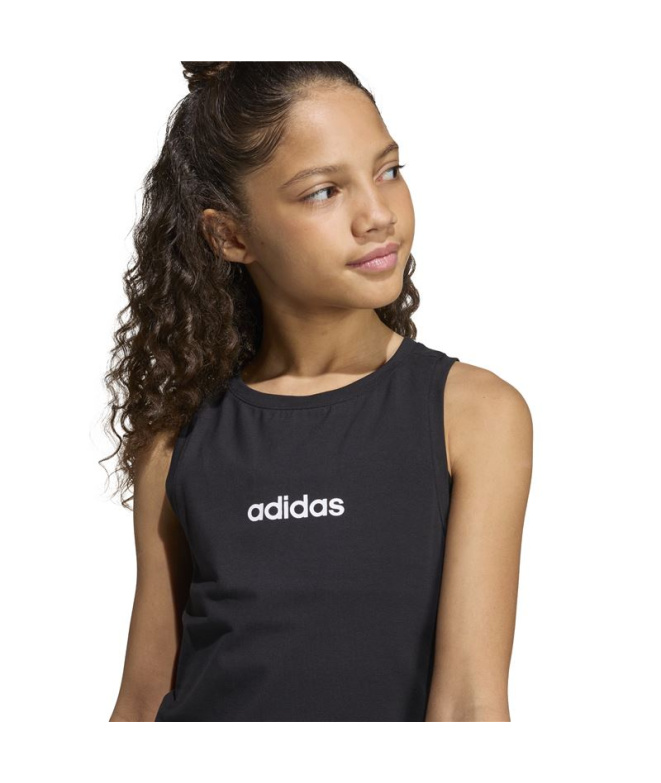 T-shirt Bretelles adidas G Linear Sj Tk Fille Noir