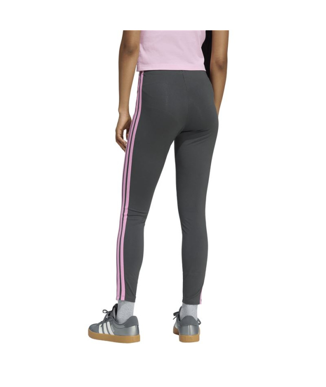 Mallas adidas 3Stripes Sj Leg Mujer Gris/Stfltr