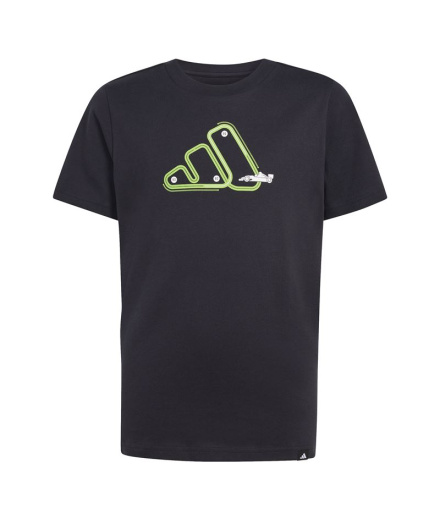 Camiseta adidas Moto 1 Infantil Negro