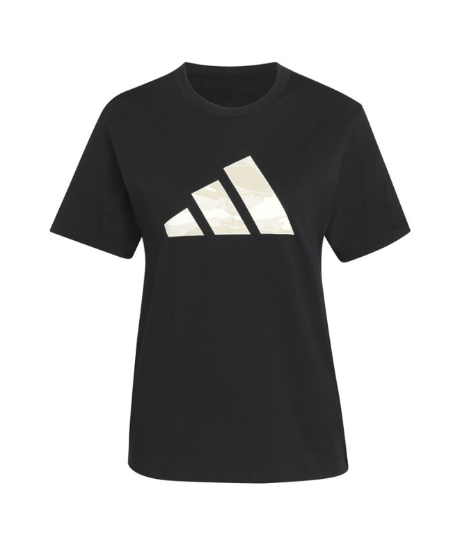 Camiseta adidas Camo Mulher Preto