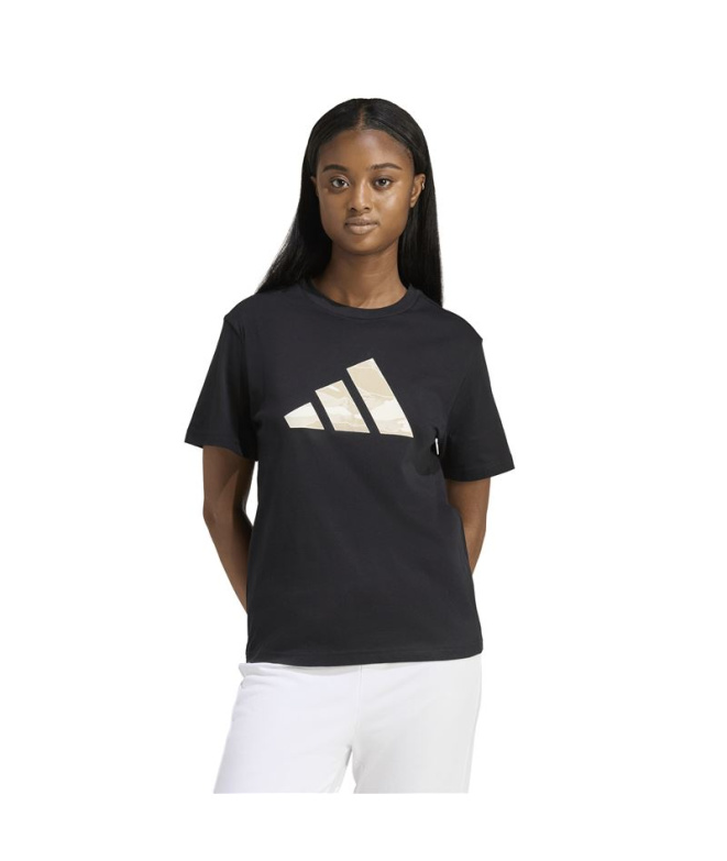 T-shirt adidas Camo Femme Noir