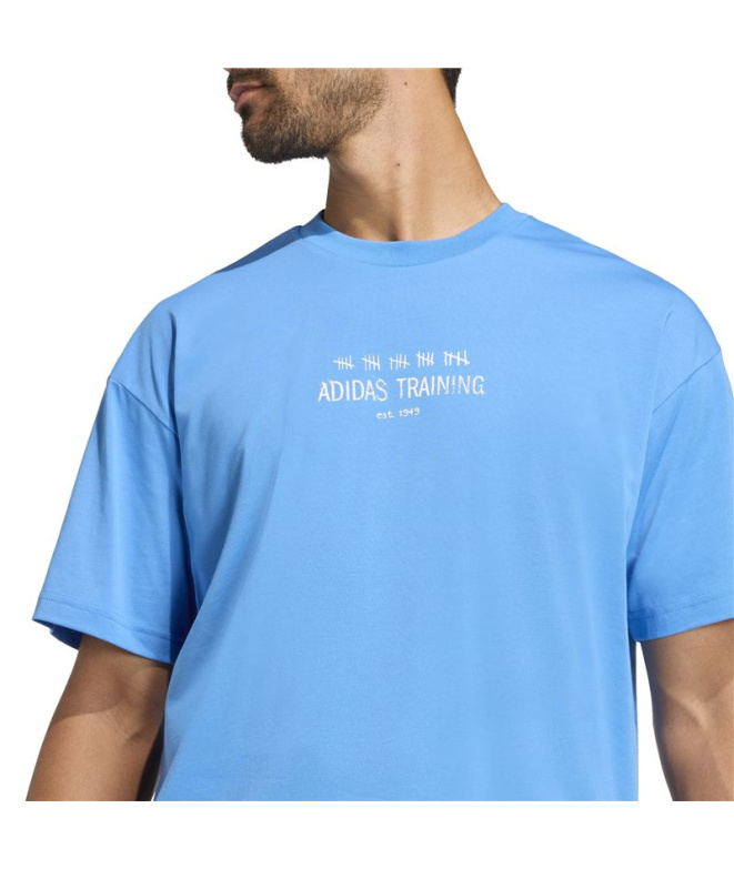 Camiseta de Fitness adidas Pwr G Homem Azul