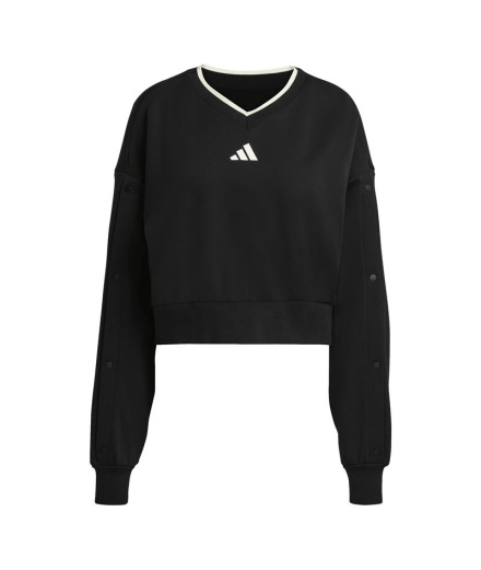 Sudadera adidas Sta Seas Cre Mujer Negro/Blanco