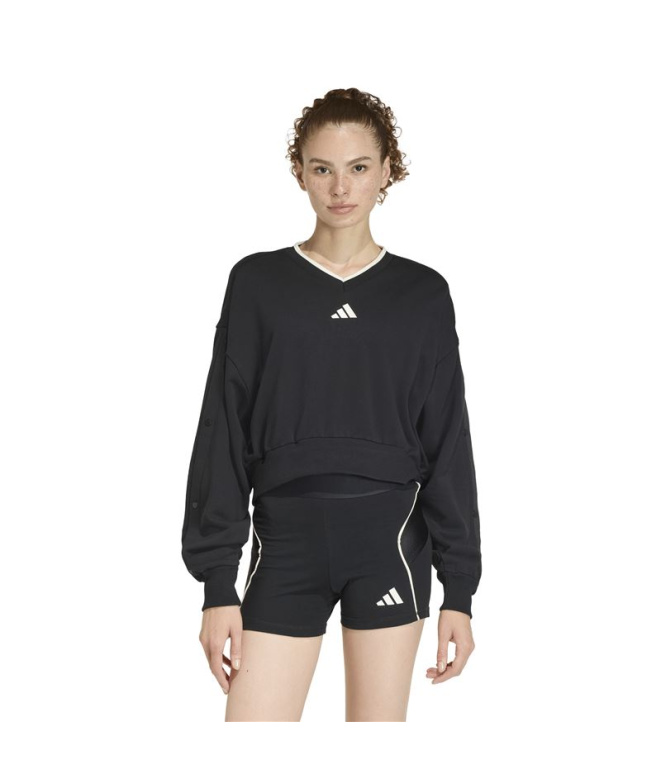 Sweat adidas Sta Seas Cre Femme Noir/Blanc