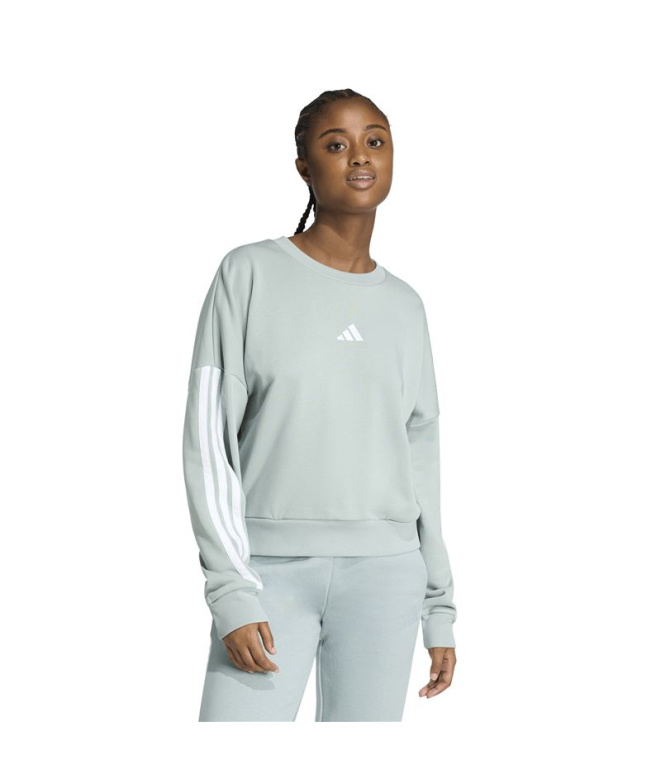 Moletom adidas 3 Bandas Ft Swt Mulher Sama/Branco