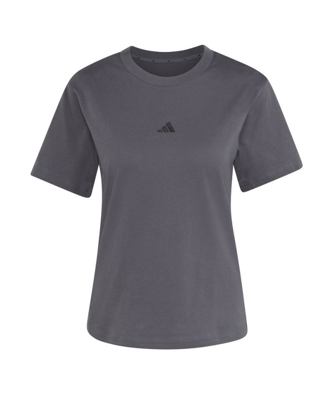 Camiseta adidas SL Sj Mulher Cinza/Preto