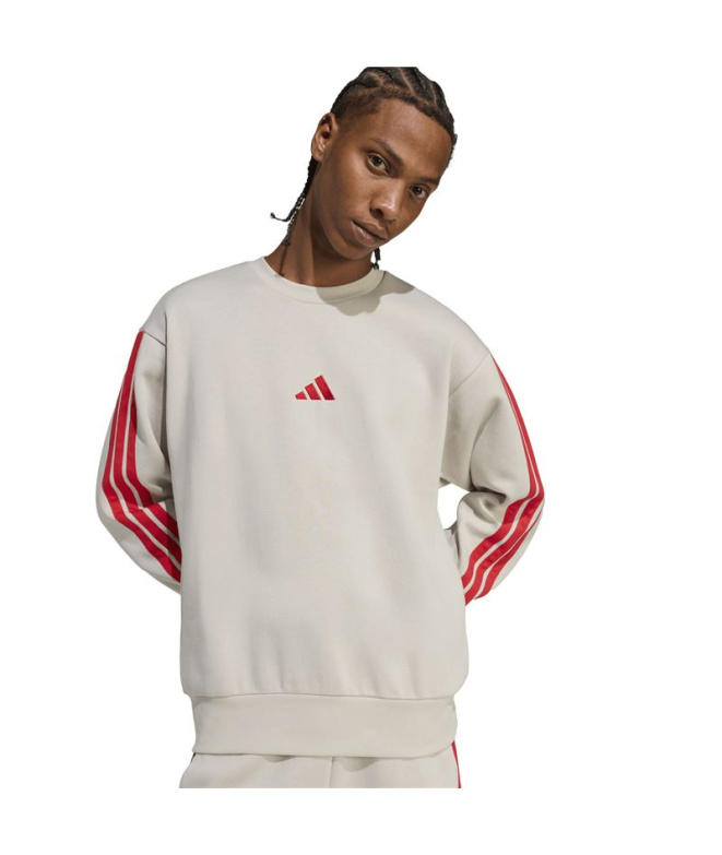 Moletom adidas 3 Bandas Fl Swt Homem Azul/Granate