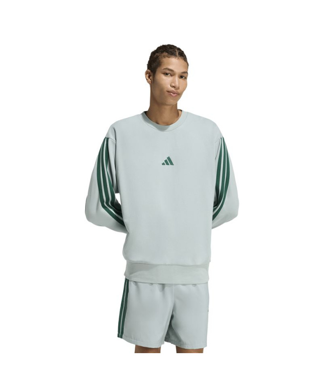 Moletom adidas 3 Bandas Ft Swt Homem Sama/Verde