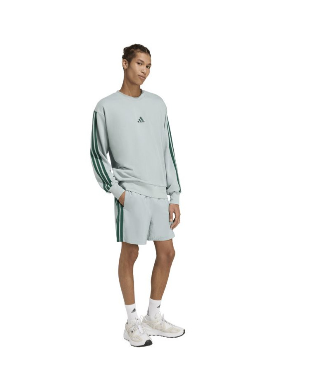 Moletom adidas 3 Bandas Ft Swt Homem Sama/Verde