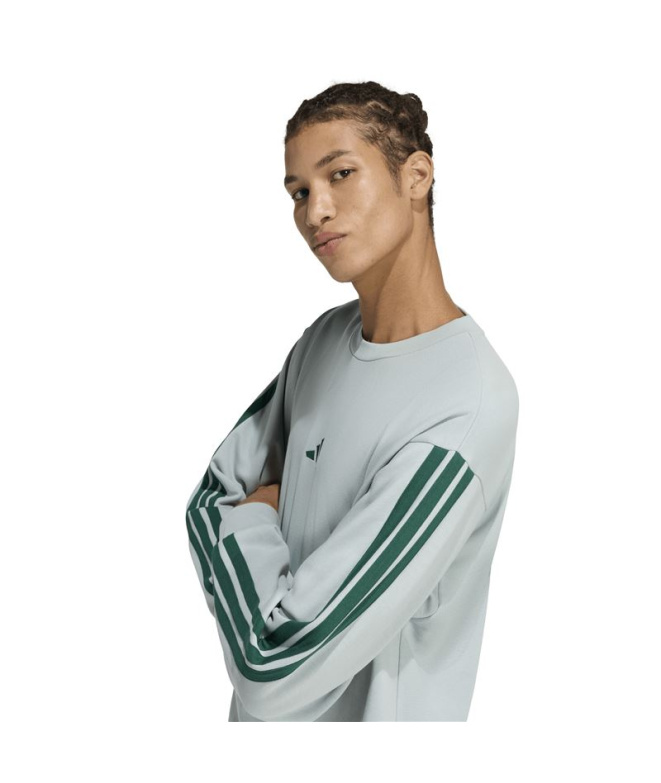 Moletom adidas 3 Bandas Ft Swt Homem Sama/Verde