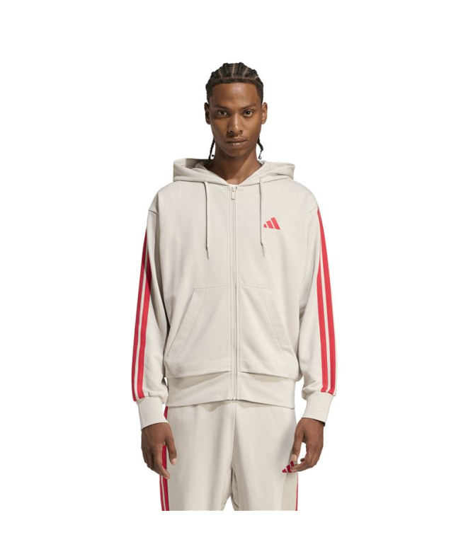 Veste adidas 3 Bandas Ft Fz Hd Homme Bleu/Bordeaux