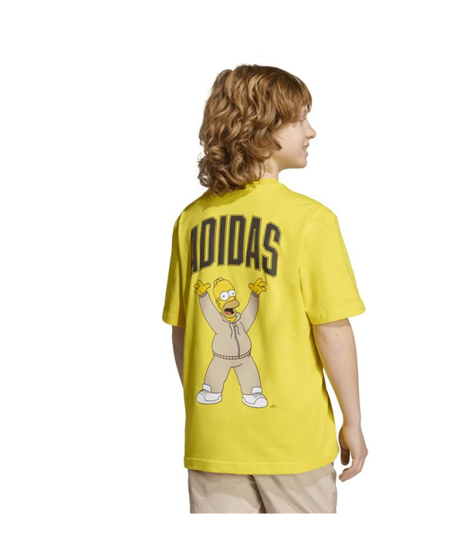 Camiseta adidas Sim Gfx Infantil Amarillo