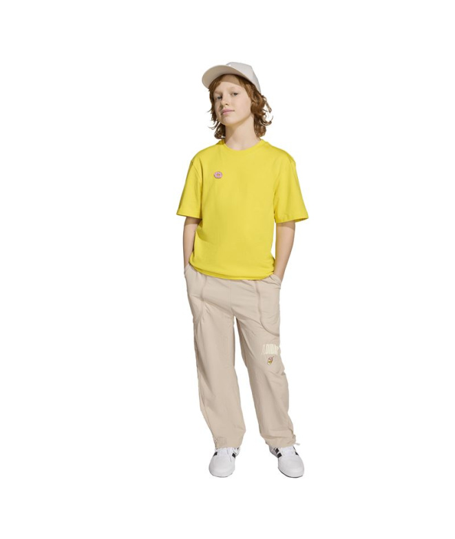 Camiseta adidas Sim Gfx Infantil Amarillo