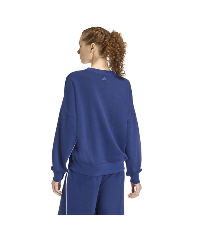 Sudadera adidas Cp Crw Mujer Azul Oscuro/Blanco