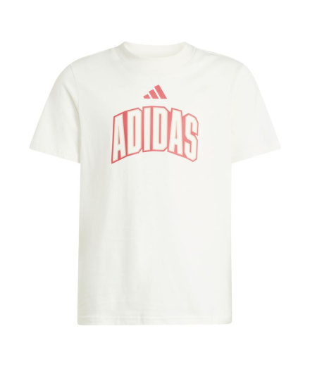 T-shirt adidas Std Gfx Enfant Blanc/Granat