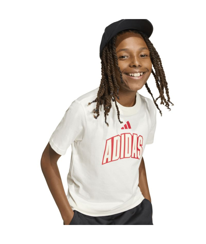Camiseta adidas Std Gfx Infantil Branco/Granada