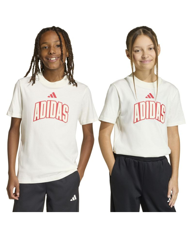 T-shirt adidas Std Gfx Enfant Blanc/Granat