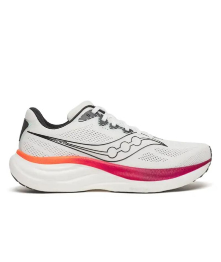 Chaussures de Running Saucony Ride 19 Homme Blanc/Crimson