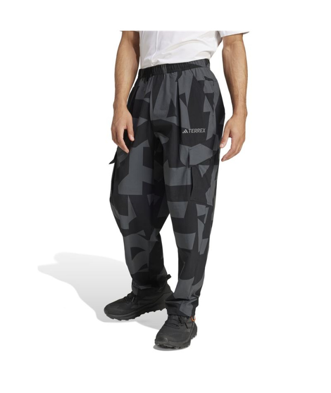 Calça de Montanha adidas Cargo Aop Homem Preto