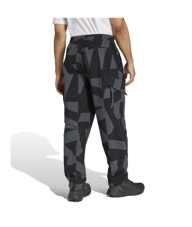 Calça de Montanha adidas Cargo Aop Homem Preto