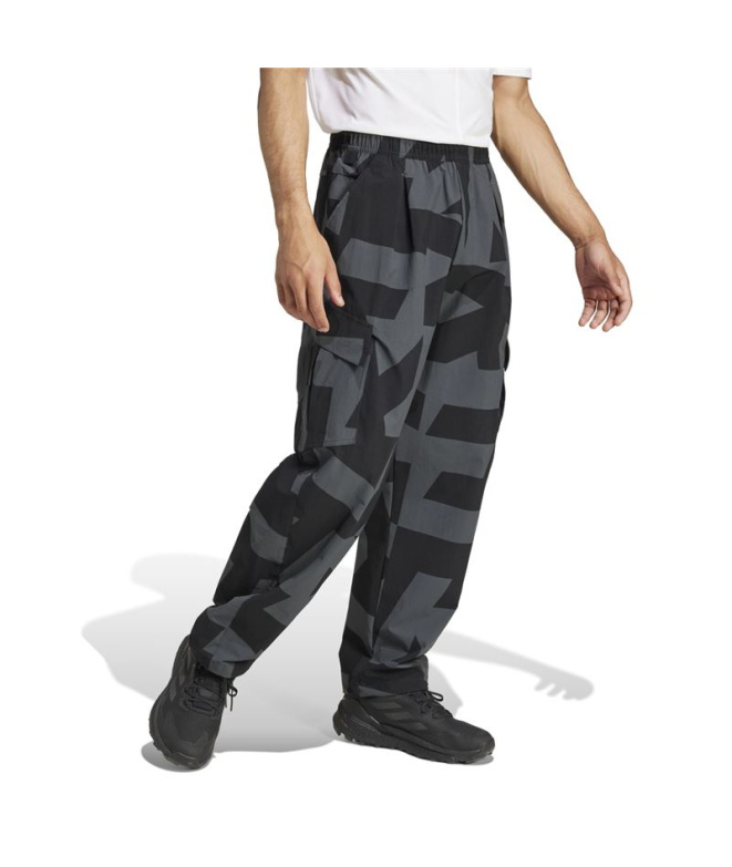 Calça de Montanha adidas Cargo Aop Homem Preto