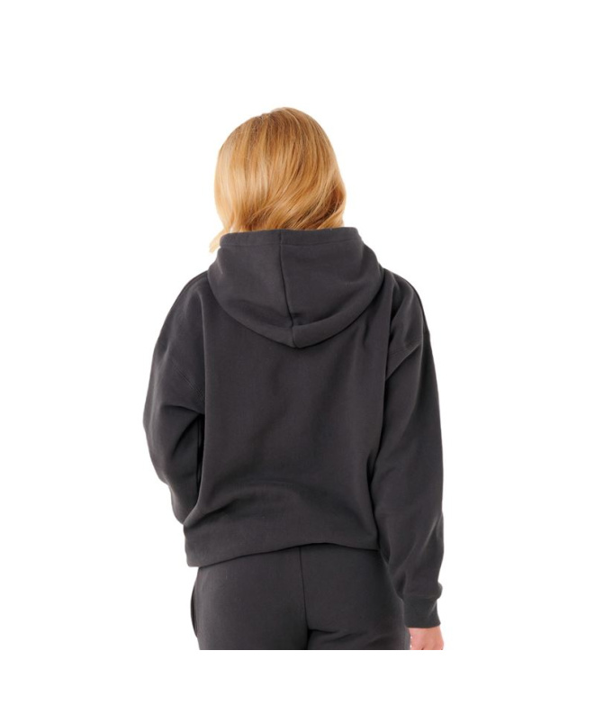 Moletom Rip Curl Hoodie Varsity Mulher Preto