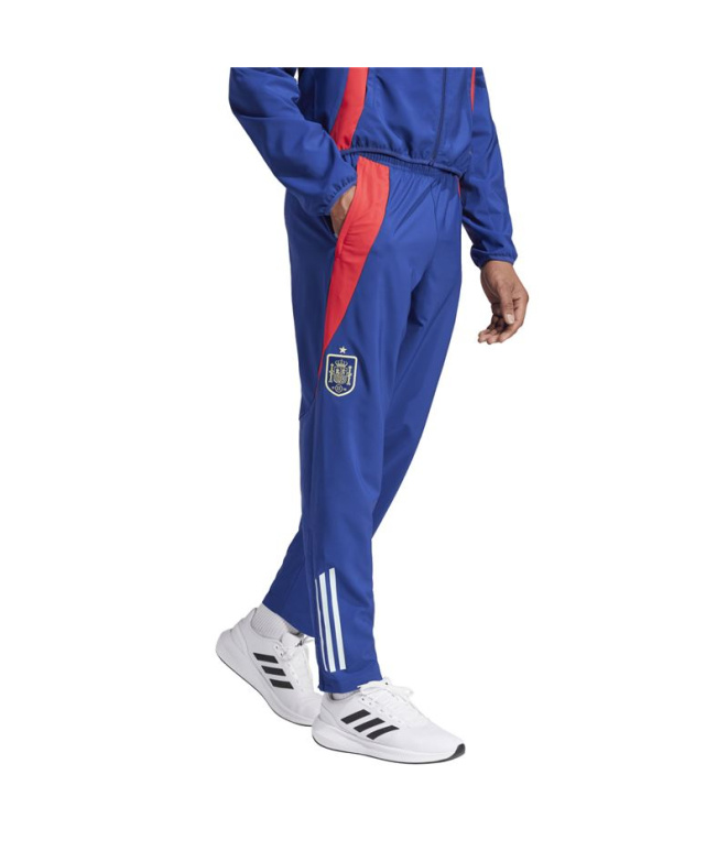 Calça de Futebol adidas Espanha Pré Homem Azul