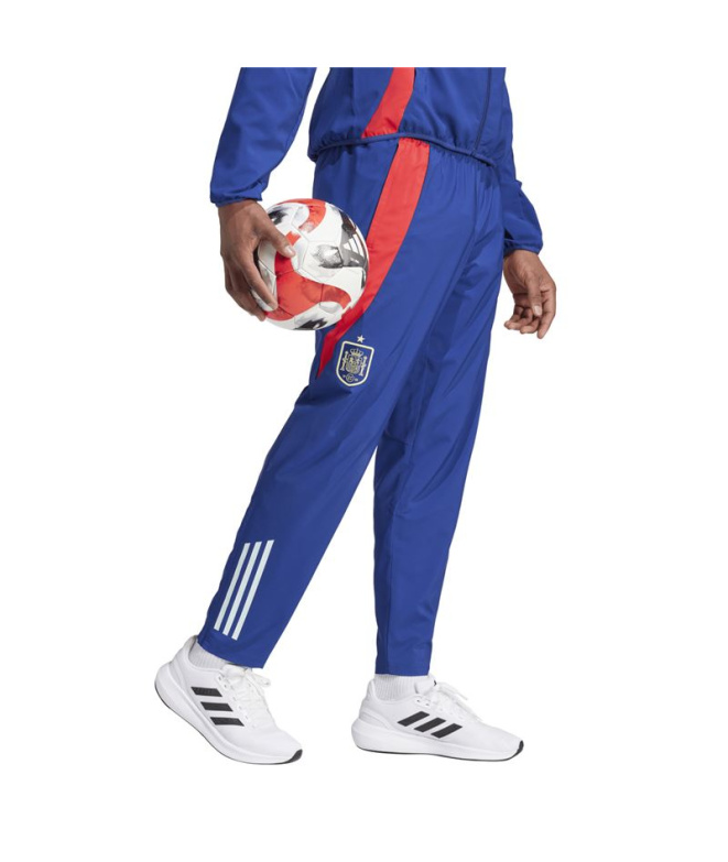 Calça de Futebol adidas Espanha Pré Homem Azul