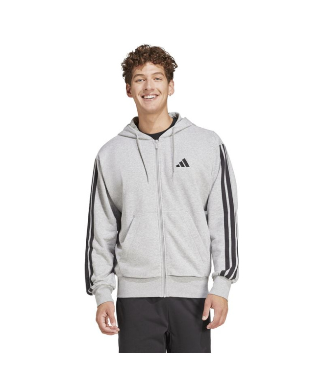 Casaco adidas 3 Bandas Ft Fz Hd Homem Cinza