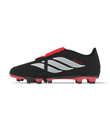 Bottes de Football adidas Predator Club Ft Fg/Mg Noir/Rouge