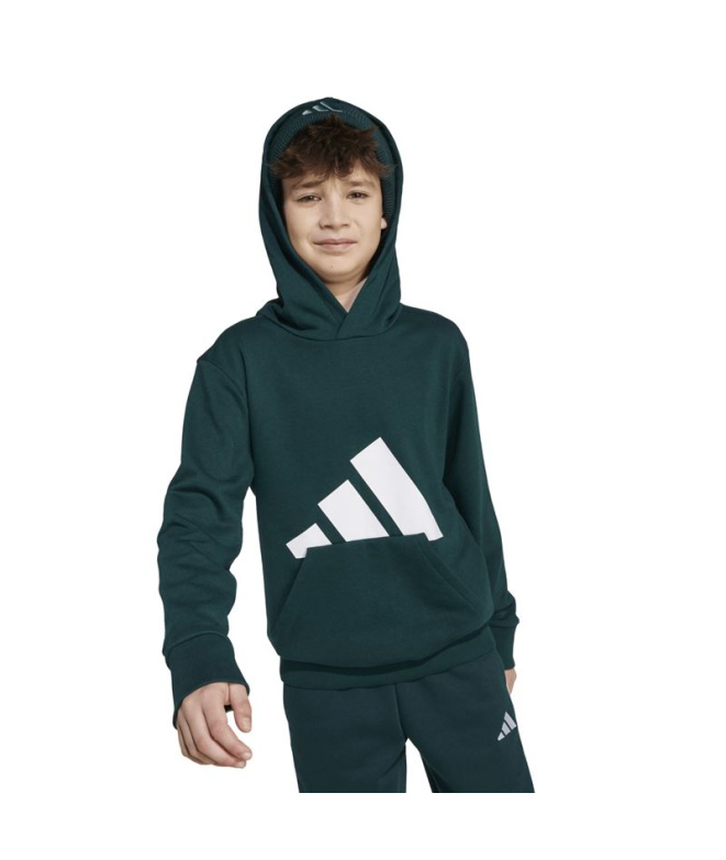 Sweat adidas Grand Logo Ft Hd Enfant Bleu/ Blanc