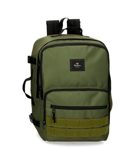Mochila Pepe Jeans Porta-Computador + Estojo Pjl Aris Verde