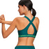 Brassiere de sport de Fitness Under Armour Crossback Mid Bra Femme Verte