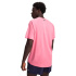 Camiseta de Fitness Under Armour Tech Textured Ss Homem Rosa