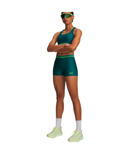 Mallas de Fitness Under Armour Heatgear Shorty Mujer Verde