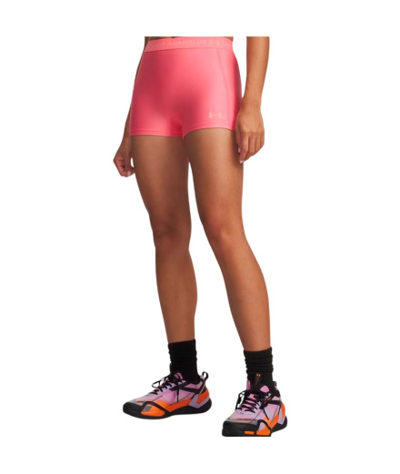 Mallas de Fitness Under Armour Heatgear Shorty Mujer Rosa
