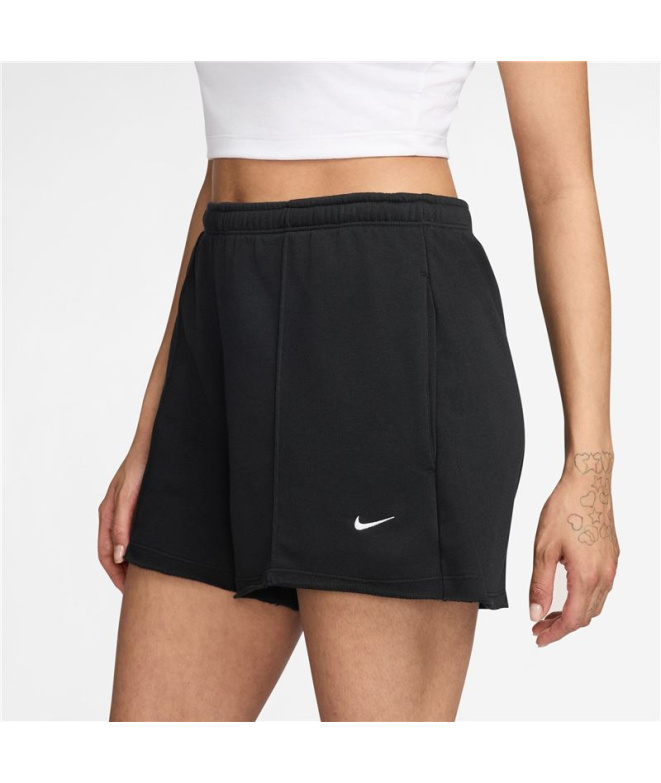 Calça Nike Nsw Offln Chll Ft Short Mulher Preto