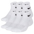 Chaussettes de Fitness Nike Everyday Cushioned Ankle (6 Paires) Enfant Blanc